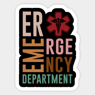 Emergency Department Emergency Room Nurse Healthcare Sticker